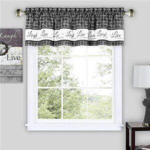 Soft Valance Window Curtains - 58 Inch Width, 14 Inch Length